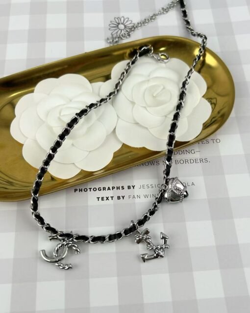 Chanel new 25C early spring wear kayak anchor love double c pendant
necklace - Image 5