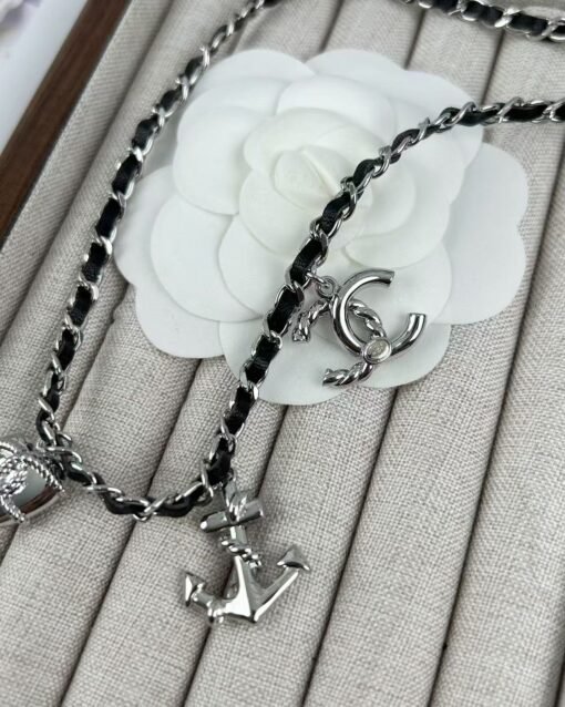 Chanel new 25C early spring wear kayak anchor love double c pendant
necklace - Image 6