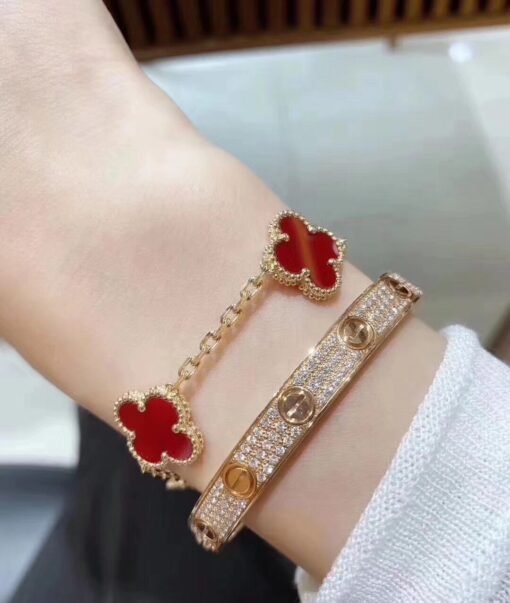 VCA four-leaf clover five-flower bracelet - Image 3
