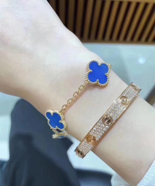 VCA four-leaf clover five-flower bracelet