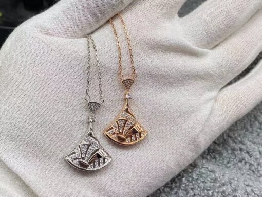 Bulgari necklace new style skirt necklace spot high version number: white gold rose gold - 图片 5