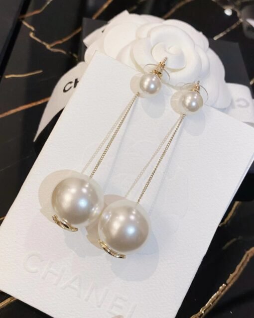Chanel  classical double bead earrings - Image 3