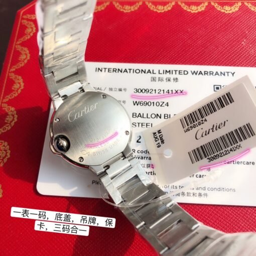 Cartier Blue Balloon Quartz Diamond Model
Size 28mm Currently one of the most popular styles in the world, - Image 8