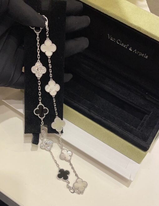 VCA Four-leaf clover silver five-flower bracelet - Image 3