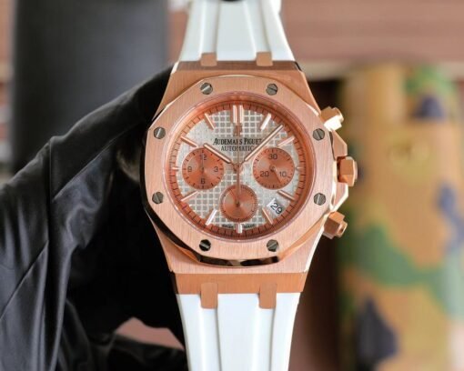 Audemars Piguet AP Royal Oak series coated glass size 42mm*14mm waterproof tape with AP original pin buckle - 图片 7