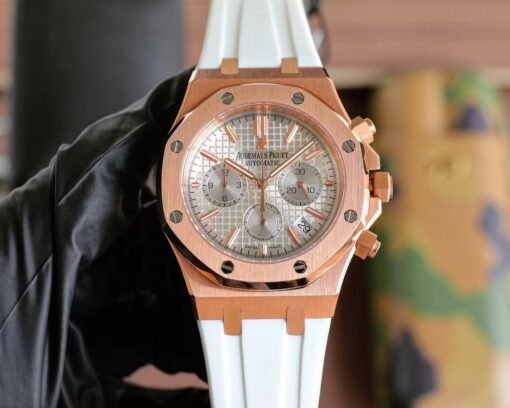 Audemars Piguet AP Royal Oak series coated glass size 42mm*14mm waterproof tape with AP original pin buckle - 图片 6