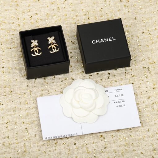 Chanel  Cross Double C Earrings