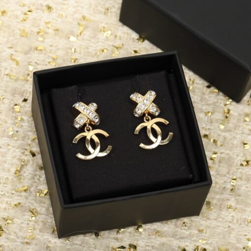 Chanel  Cross Double C Earrings - Image 2