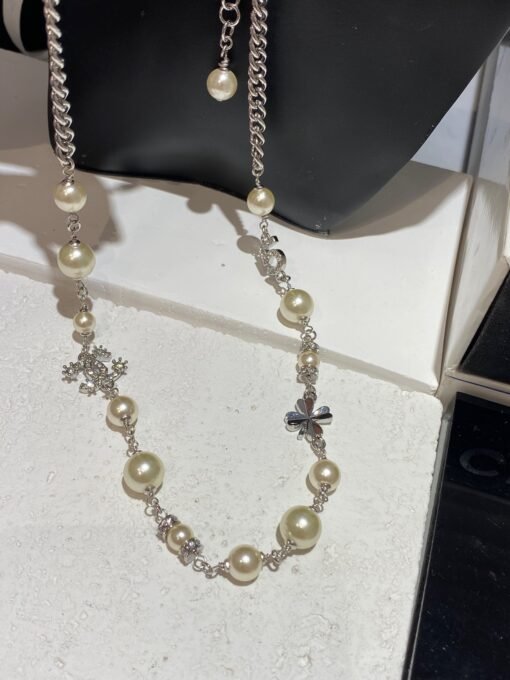 Four-leaf clover star pearl necklace - Image 2