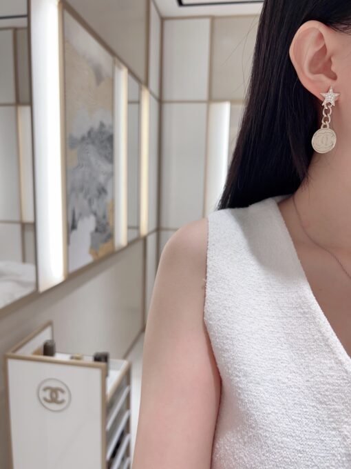 [Chanel 23B Five-pointed Star Double C Earrings] - Image 6