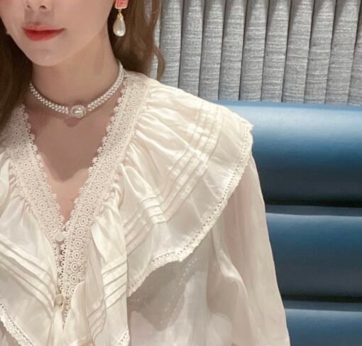 Necklace  Bracelet Earrings
@Chanel Palace Style Double Pearl Set

Ten thousand years classic model Giant Heavy Industry Close your eyes and enter
Like a princess walking out of the castle - Image 3