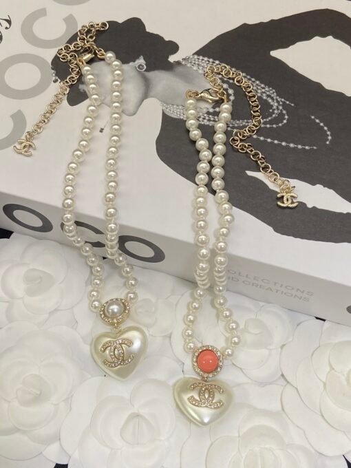 Necklace  earrings
color
@Chanel cc white peach heart set
Popularity King
Rich and rich temperament - Image 9