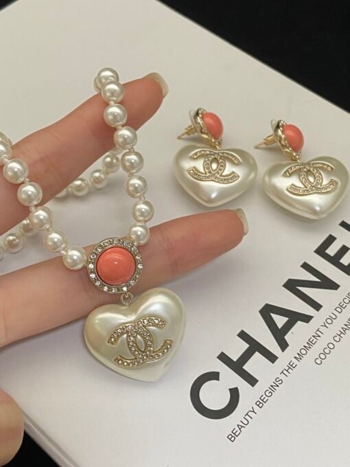 Necklace  earrings
color
@Chanel cc white peach heart set
Popularity King
Rich and rich temperament - Image 6