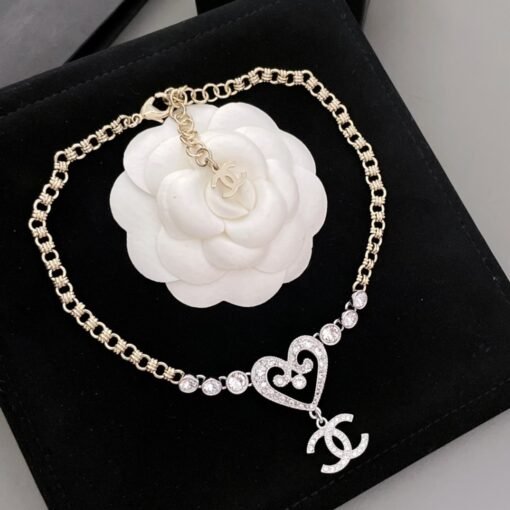 CHANEL Heart Pendant C Choker], - Image 4
