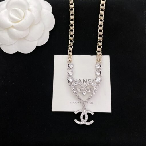 CHANEL Heart Pendant C Choker], - Image 5