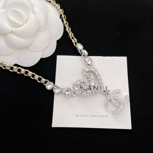 CHANEL Heart Pendant C Choker], - Image 6