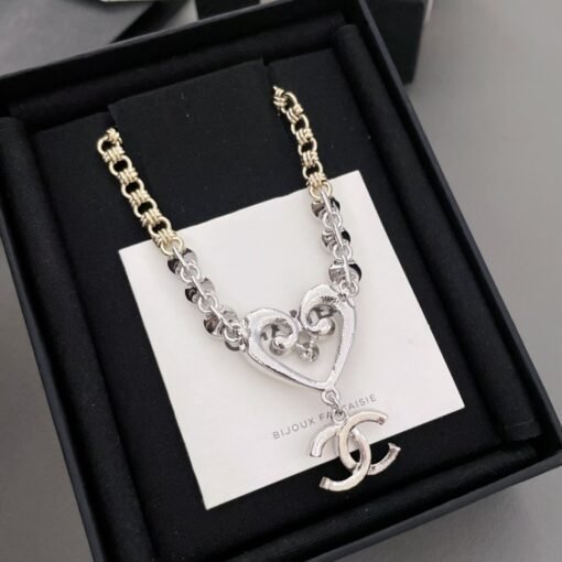 CHANEL Heart Pendant C Choker], - Image 3