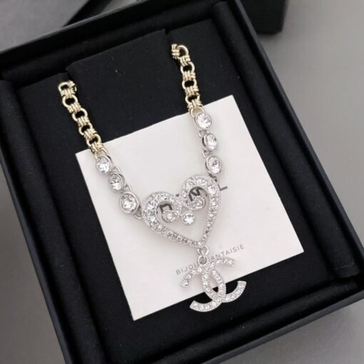 CHANEL Heart Pendant C Choker], - Image 2