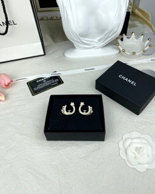 CHANE 24C new meteor semicircle full diamond earrings - 图片 3