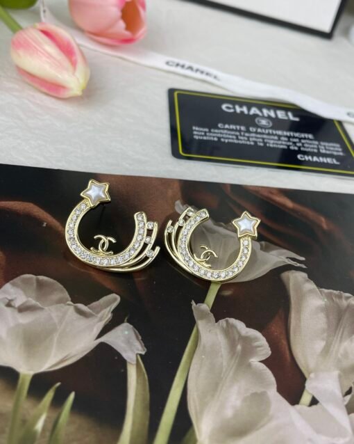 CHANE 24C new meteor semicircle full diamond earrings - 图片 7