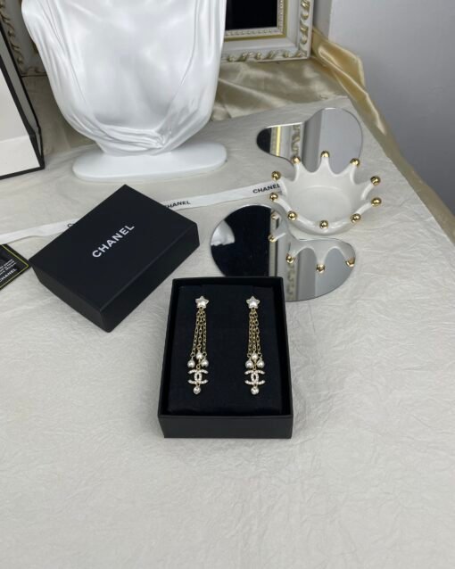 CHANE Chanel 24C new Star Tassel Double C Earrings - 图片 4