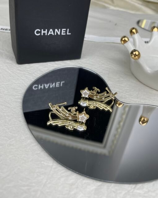 Chanel 24C new five-pointed star diamond-set meteor earrings - 图片 8