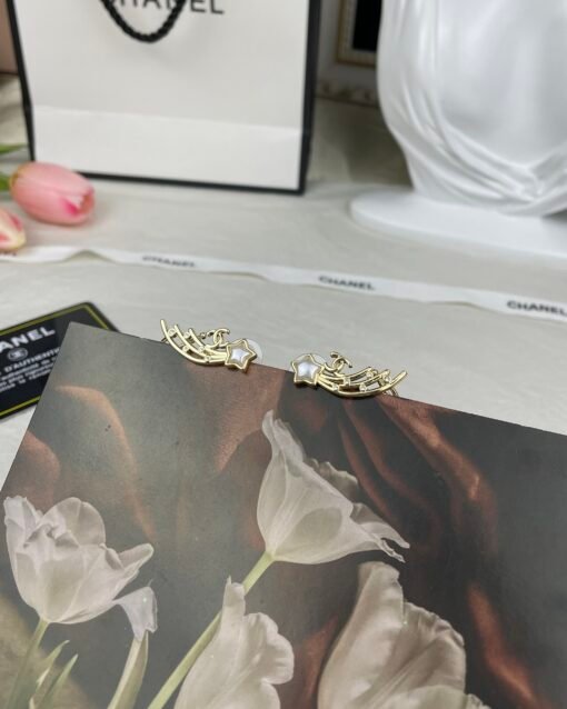 Chanel 24C new five-pointed star diamond-set meteor earrings - 图片 6