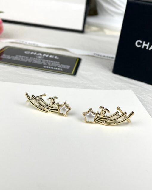 Chanel 24C new five-pointed star diamond-set meteor earrings - 图片 4