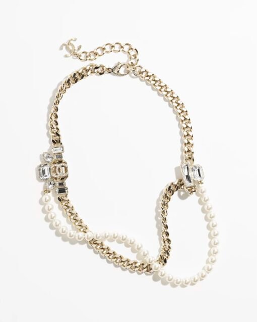 Chanel 24 new models, water square diamond, pearl double-layer chain, necklace, necklace - Image 6