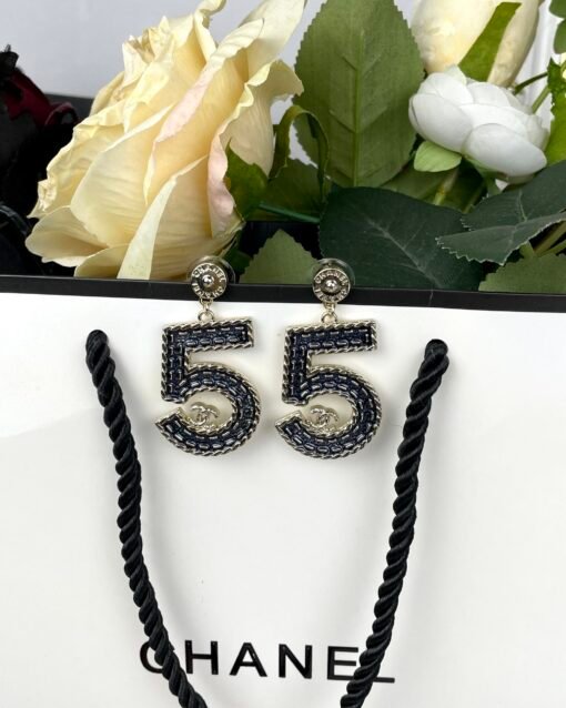 Chanel 24s new model No. Denim pattern Pendant earrings - Image 6