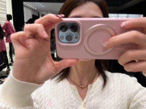 cklace: 58
Necklace: 60
CHANE Chanel 24P new glossy peach heart pendant love choker necklace - Image 7