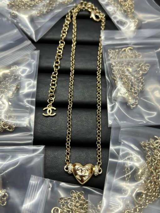 Chanel new love gold necklace