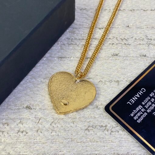 Chanel denim love necklace sweater chain - Image 6