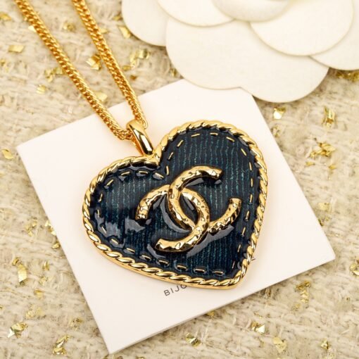 [Chanel 24P Denim Love Necklace] - Image 4
