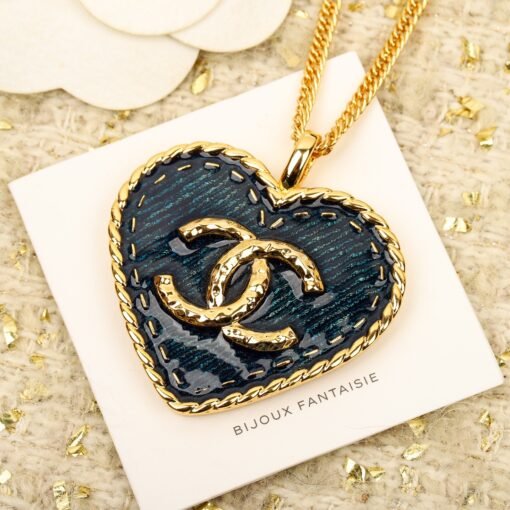[Chanel 24P Denim Love Necklace] - Image 5
