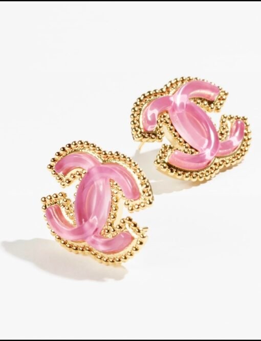 ANE Chanel new 24P pink gold edge resin acrylic earrings
Stud earrings: 62
Earrings: 68 - Image 6