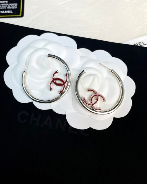 Chanel new oil-drop half circle double-sided earrings - Image 7