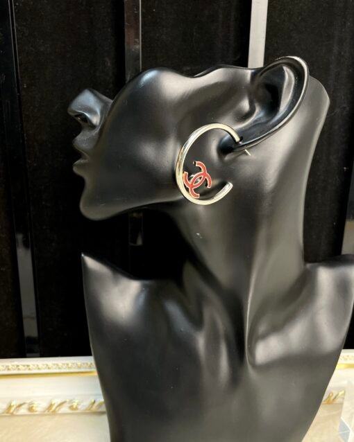Chanel new oil-drop half circle double-sided earrings - Image 4