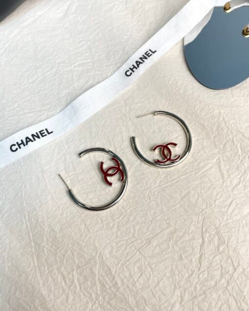 Chanel new oil-drop half circle double-sided earrings - Image 3