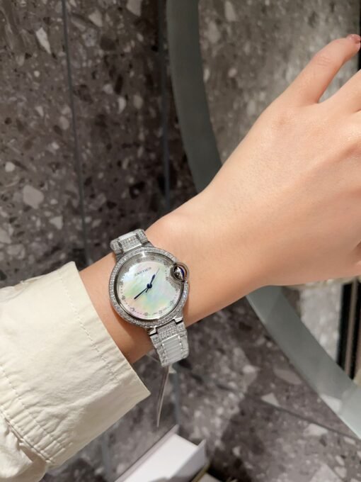 #Fish-eye glass 33cm Rui Machine
  Craftsmanship Cartier blue balloons, exquisite 33mm quartz watch - 图片 6