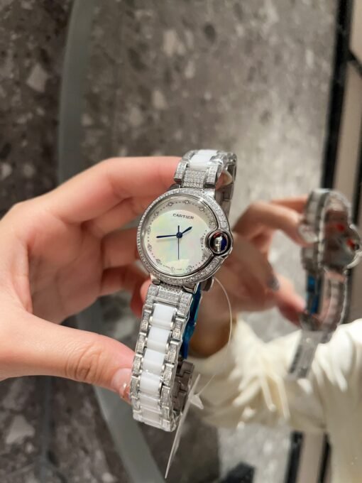 #Fish-eye glass 33cm Rui Machine
  Craftsmanship Cartier blue balloons, exquisite 33mm quartz watch - 图片 7