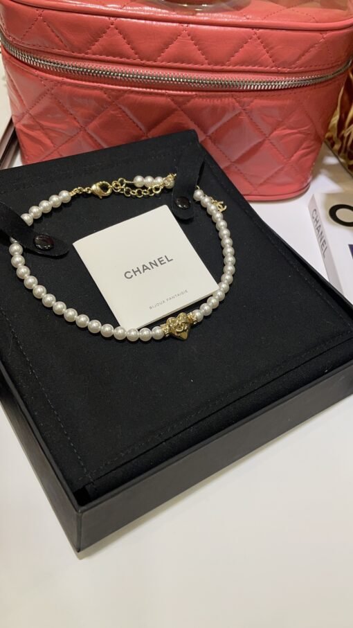 24P new golden double C love pearl necklace - Image 2