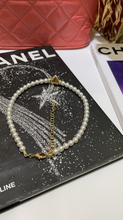 24P new golden double C love pearl necklace - Image 4