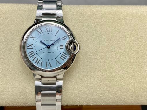 3K Cartier Blue Balloon 33mm Mechanical Movement