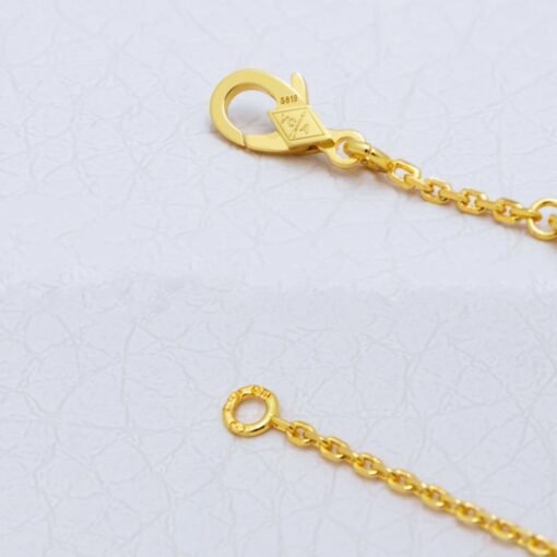 VCA Black Agate Clover Necklace / Golden Yellow - 图片 8