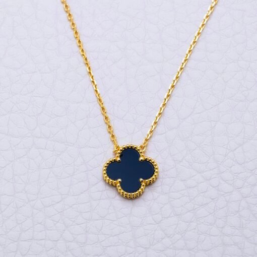 VCA Black Agate Clover Necklace / Golden Yellow - 图片 3