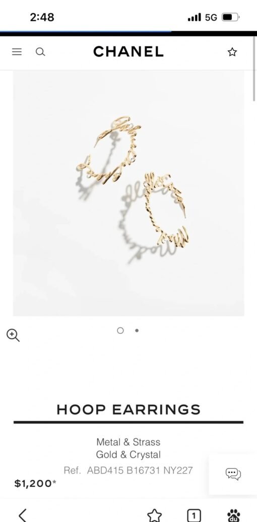 CHANE Chanel new special shape round diamond leaf semi-circle half-diamond earrings