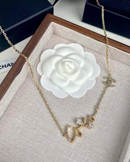 CHANE new style shiny letters round diamond zircon double C necklace - Image 7