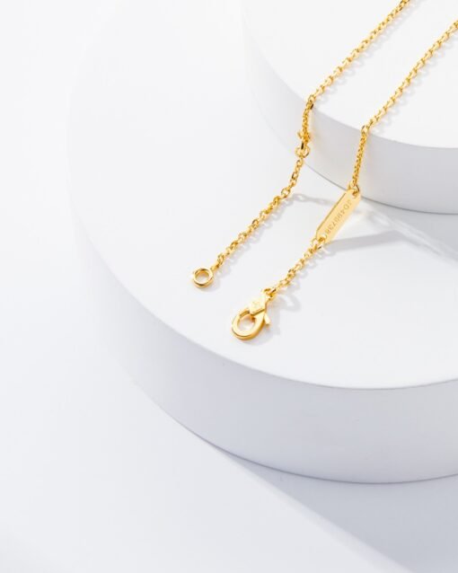 Van Cleef Arpels VCA White Mother-of-Pearl Single Flower Four-Leaf Clover Necklace - Image 9