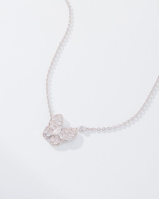 Van Cleef Arpels VCA Butterfly Full Diamond Necklace - 图片 6